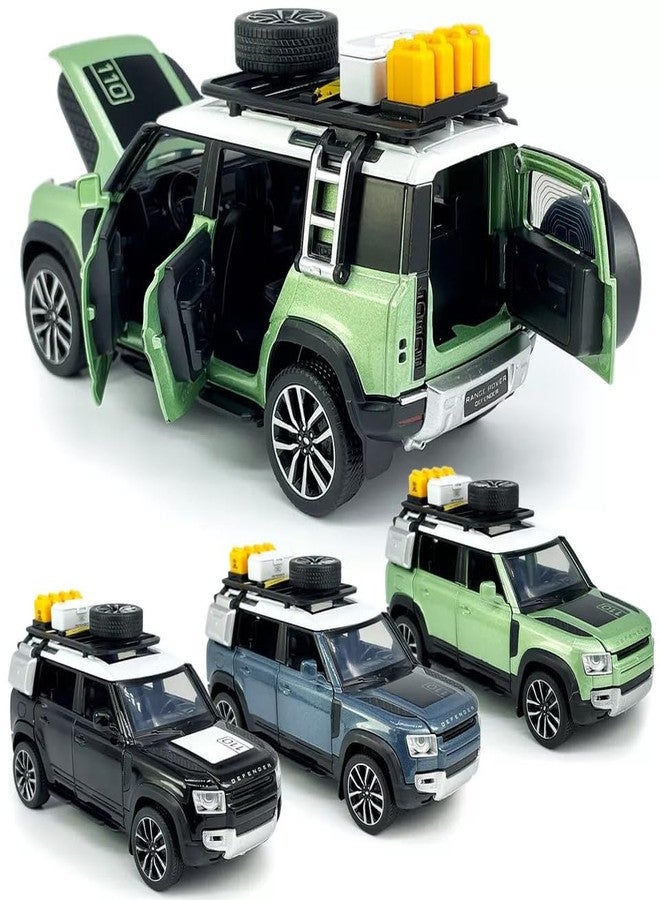 STOFFIER GARTEN 1:24 Defender Modified Vehicle Alloy Model Car Diecast Metal Car Pull Back Die-cast Car Metal Toy car with Openable Doors Light Music Best Gifts Toys Kids - Multicolor - Image 3